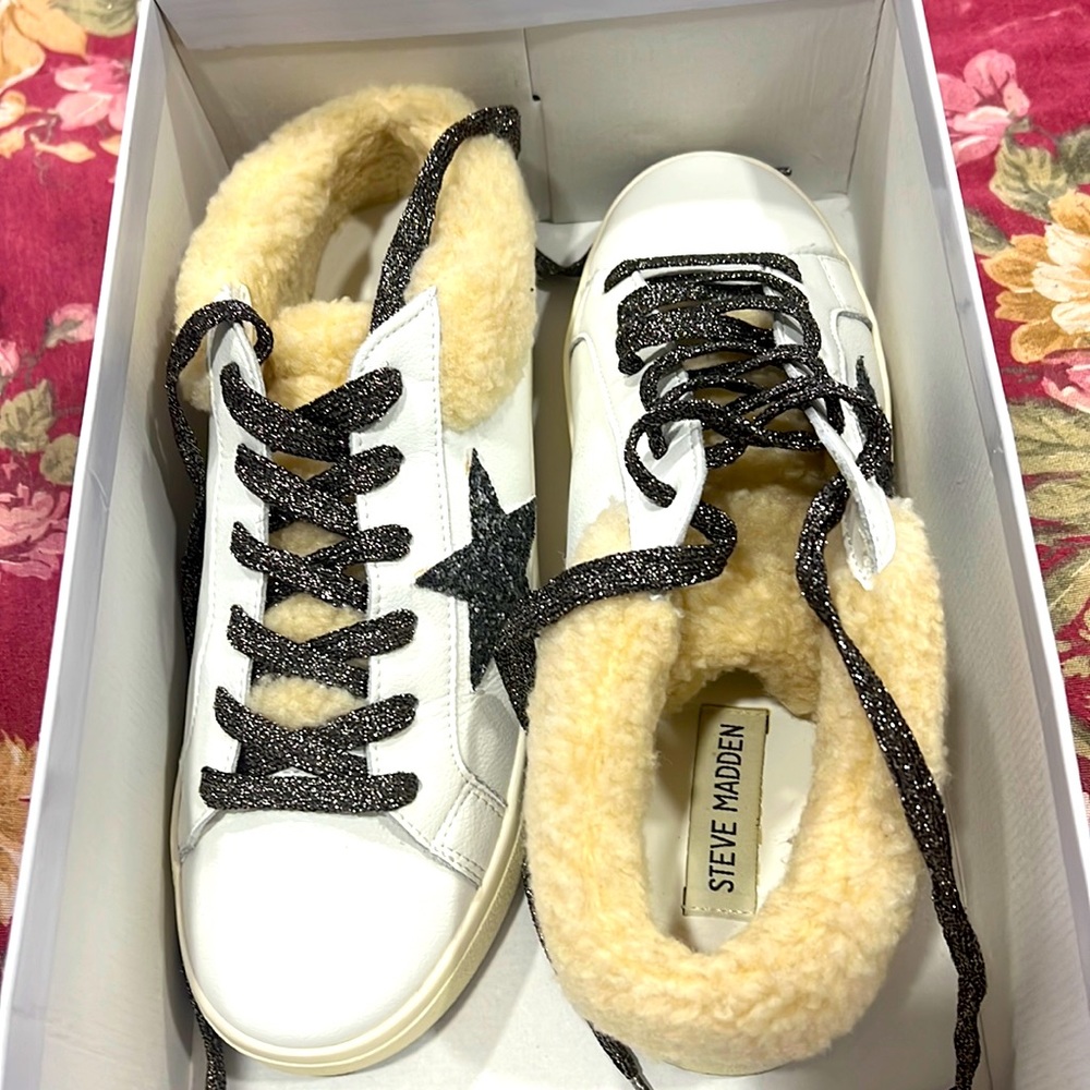 Steve Madden Polaris white/nat shoes size 8